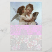Cupid and Psyche as Children, roze wit Briefpapier (Voorkant)