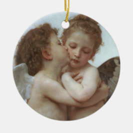 Cupid and Psyche as children - William Bouguereau Keramisch Ornament