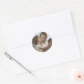 Cupid and Psyche as children - William Bouguereau Ronde Sticker (Envelop)
