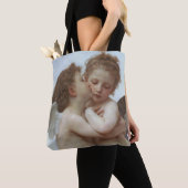 Cupid and Psyche as children - William Bouguereau Tote Bag (Dichtbij)