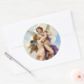 Cupid and Psyche  Bouguereau Ronde Sticker (Envelop)