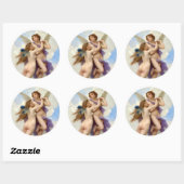 Cupid and Psyche  Bouguereau Ronde Sticker (Vel)