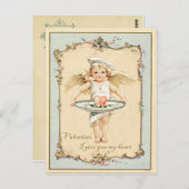 Cupid Angel Heart  reproductie Briefkaart (Voorkant / Achterkant)