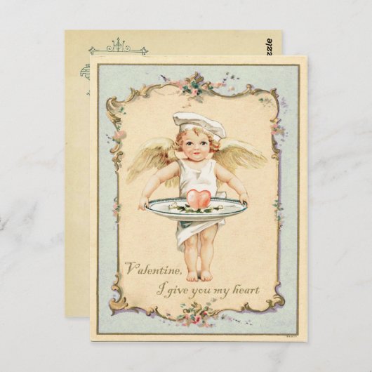 Cupid Angel Heart  reproductie Briefkaart (Voorkant / Achterkant)
