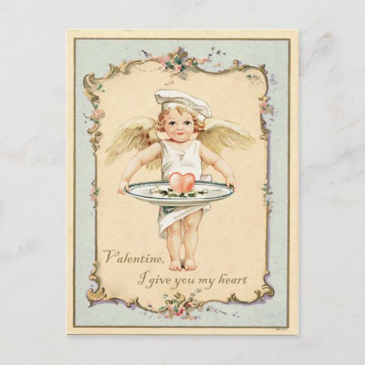 Cupid Angel Heart  reproductie Briefkaart (Voorkant)