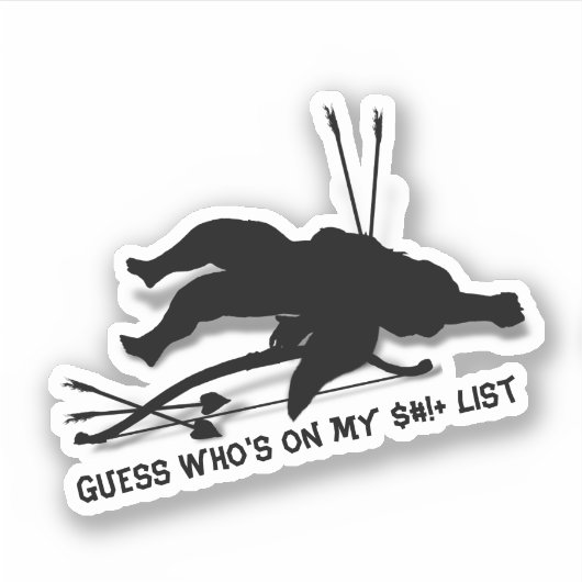 Cupid Anti Valentine's Day  Sticker (Voorkant)