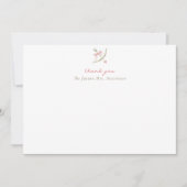 Cupid Arrow Bow & Heart Bridal Shower Bedankkaart (Voorkant)