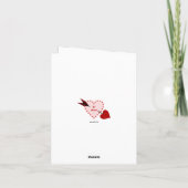 Cupid Arrow door hart BE Mijne Valentijnsdag Kaart (Achterkant)