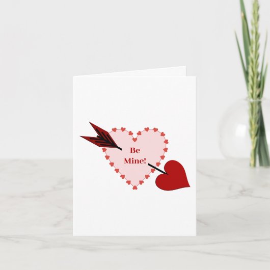 Cupid Arrow door hart BE Mijne Valentijnsdag Kaart (Voorkant)