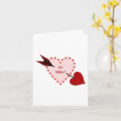 Cupid Arrow door hart BE Mijne Valentijnsdag Kaart (Gele Bloem)