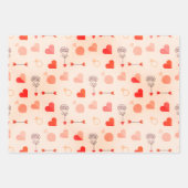 Cupid arrow with hearts valentine inpakpapier vel (Voorkant 3)