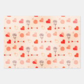 Cupid arrow with hearts valentine inpakpapier vel (Voorkant 2)