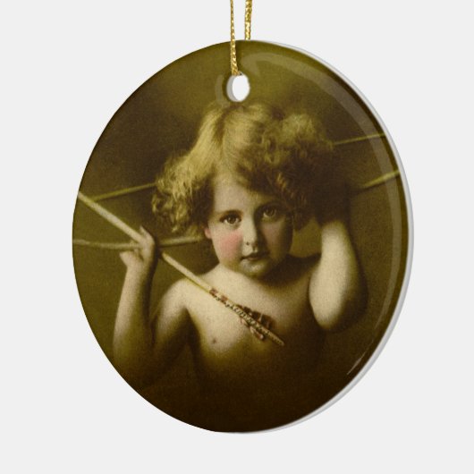 Cupid Awake Lithograaf Keramisch Ornament (Links)