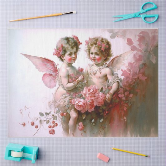 Cupid Babies Tissue Paper Tissuepapier (Craft)