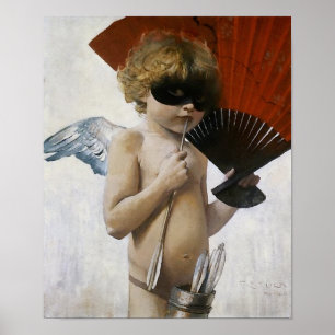Cupid bij de Masker Ball Poster