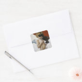 Cupid bij de Masker Ball Vierkante Sticker (Envelop)