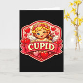 Cupid Blonde Valentijn Kaart (Gele Bloem)