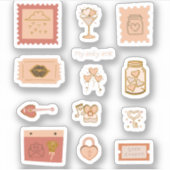 Cupid boho Love scrapbook Sticker (Voorkant)