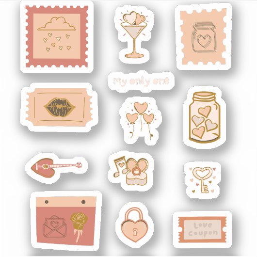 Cupid boho Love scrapbook Sticker (Voorkant)