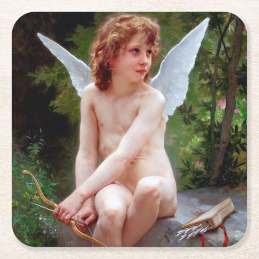 Cupid, Bouguereau Kartonnen Onderzetters (Voorkant)