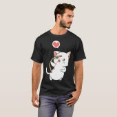Cupid Cat  Matching Couple Valentines Day Kitten T-shirt (Voorkant volledig)