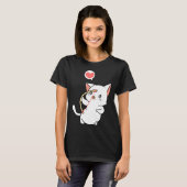 Cupid Cat  Matching Couple Valentines Day Kitten T-shirt (Voorkant volledig)