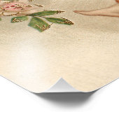 Cupid Cherub Angel Basket Rozen Roos Foto Afdruk (Hoek)