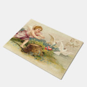 Cupid Cherub Angel Dove Heart Deurmat (Schuin)