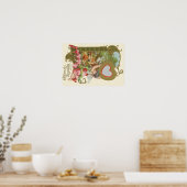 Cupid Cherub Angel Heart Cottage Poster (Keuken)