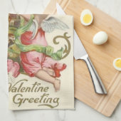 Cupid Cherub Angel Heart Cottage Theedoek (Quarter Fold)