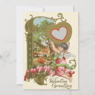 Cupid Cherub Angel Heart Wedding Uitnodiging