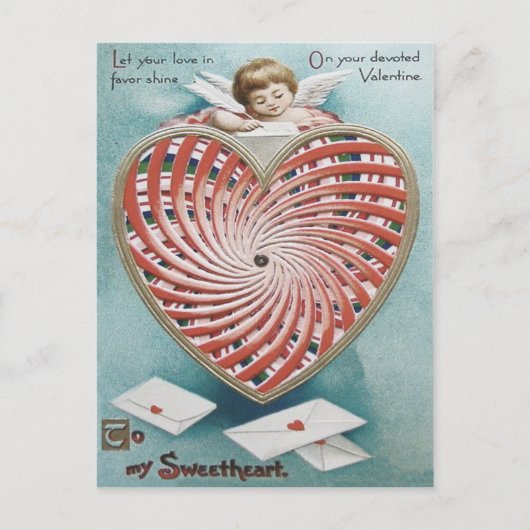 Cupid Cherub Angel Kaleidoscope Briefkaart (Voorkant)