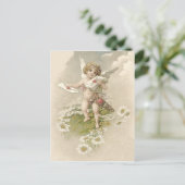 Cupid Cherub Angel Valentijn Daisy Feestdagenkaart (Staand voorkant)
