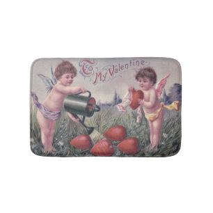 Cupid Cherub Angel Watering Heart Badmat