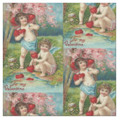 Cupid Cherub Oogst Hart Boom Stof (Close Up)