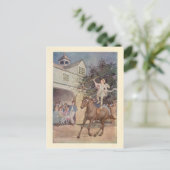 Cupid Child Angel & Horse w/Bow en Arrow Briefkaart (Staand voorkant)