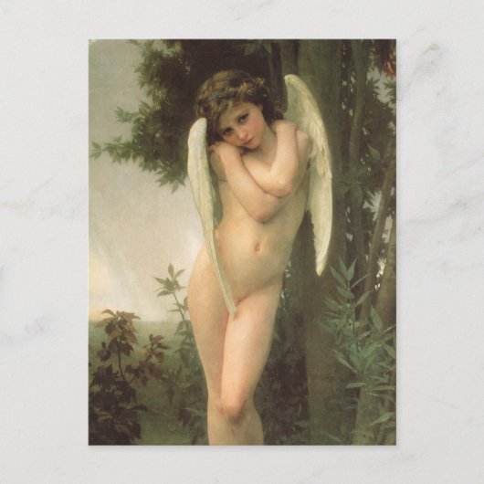 Cupid (Cupidon) Angel Portrait van Bouguereau Briefkaart (Voorkant)