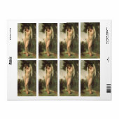 Cupid (Cupidon) Angel Portrait van Bouguereau Etiket (Full Sheet)