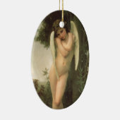 Cupid (Cupidon) Angel Portrait van Bouguereau Keramisch Ornament (Rechts)