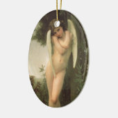 Cupid (Cupidon) Angel Portrait van Bouguereau Keramisch Ornament (Links)