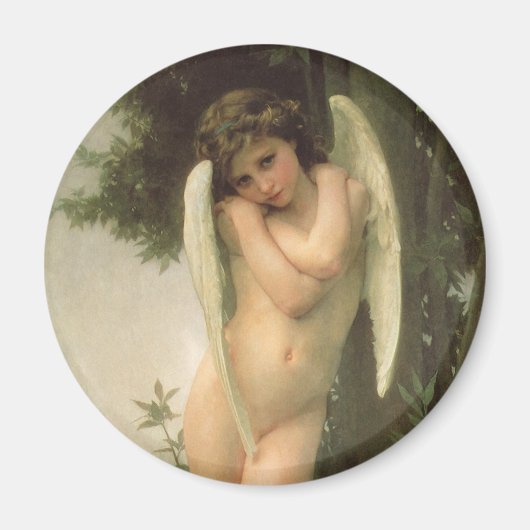 Cupid (Cupidon) Angel Portrait van Bouguereau Magneet (Voorkant)