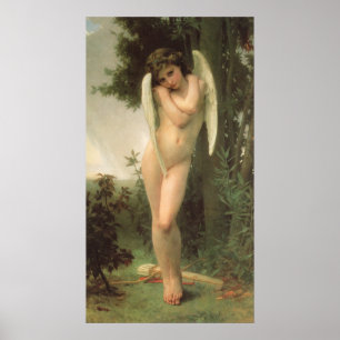 Cupid (Cupidon) Angel Portrait van Bouguereau Poster