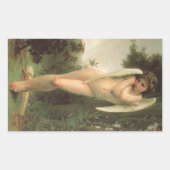 Cupid (Cupidon) Angel Portrait van Bouguereau Rechthoekige Sticker (Voorkant)