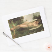 Cupid (Cupidon) Angel Portrait van Bouguereau Rechthoekige Sticker (Envelop)