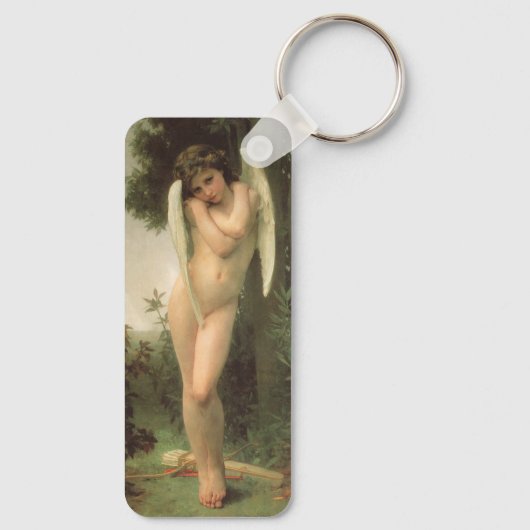 Cupid (Cupidon) Angel Portrait van Bouguereau Sleutelhanger (Achterkant)