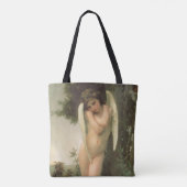 Cupid (Cupidon) Angel Portrait van Bouguereau Tote Bag (Achterkant)