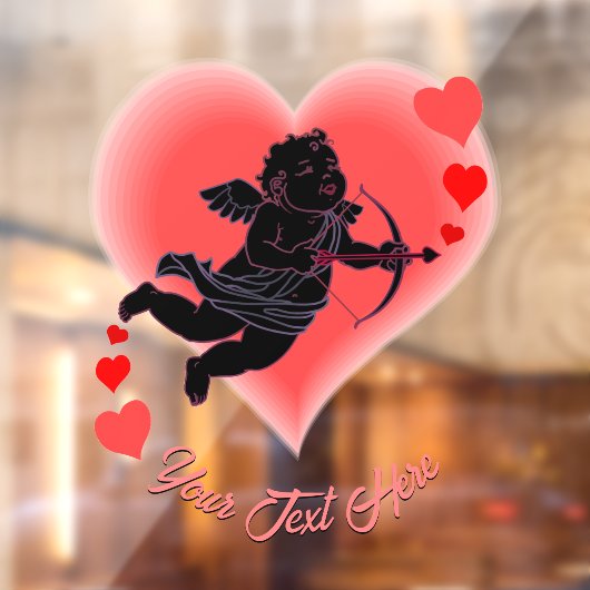 Cupid Decal Personalized Valentijnse het Venster C (Vel 2)