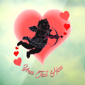 Cupid Decal Personalized Valentijnse het Venster C (Vel 3)