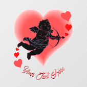 Cupid Decal Personalized Valentijnse het Venster C (Vel)