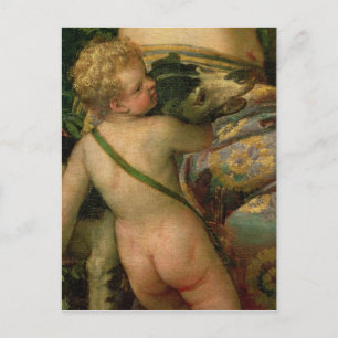 Cupid, detail uit Venus en Adonis, 1580 Briefkaart
